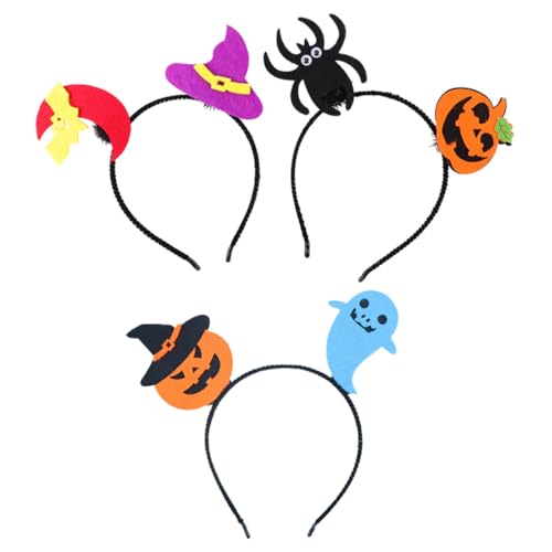 HOOTNEE 3st Halloween-stirnband Kinder Haarband Kürbis-top-stirnband Haarnadel Haarspangen Für Kinder Haarklammern Für Frauen Stirnband Für Halloween Niedlich Damen Cosplay Vlies Geschenk von HOOTNEE