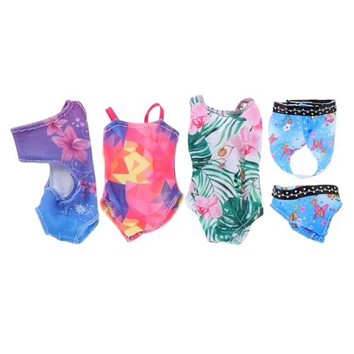 HOOTNEE 4sätze Puppen-bademode-Outfits Für Puppen Mini-Sommer-badeanzüge DIY-minikleid Miniatur-Badeanzug- von HOOTNEE