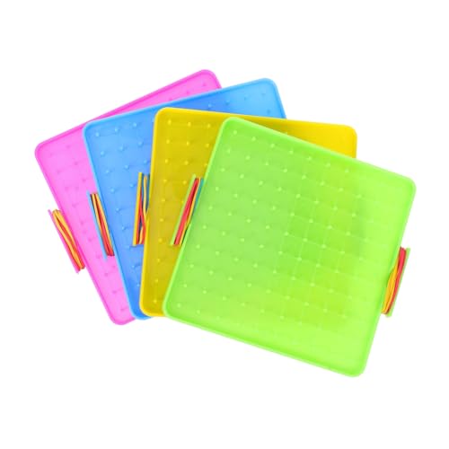 HOOTNEE 4 Sets Mathematik Lehr Nagelbrett Montessori Mathe Mathe Manipulativ Geo Board Geoboard Puzzle Geo Boards Für Doppelseitiges Geoboard Denksport Kunststoff HOOTNEE 4 Sets Mathematik Lehr Nagelbrett Montessori Mathe Mathe Manipulativ Geo Board Geoboard Puzzle Geo Boards Für Doppelseitiges Geoboard Denksport Kunststoff von HOOTNEE