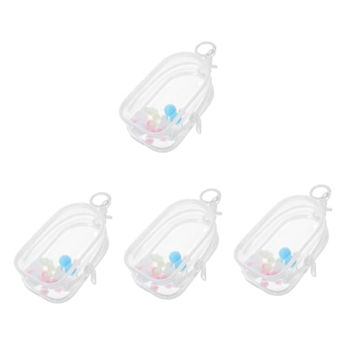 HOOTNEE 4 Sets Transparente Aufbewahrungstasche, Kleiner Schlüsselanhängerbeutel, Schmuckbeutel, Schlüsselanhänger, Kleine Aufbewahrungstasche, Transparente Mini Aufbewahrungstasche, HOOTNEE 4 Sets Transparente Aufbewahrungstasche, Kleiner Schlüsselanhängerbeutel, Schmuckbeutel, Schlüsselanhänger, Kleine Aufbewahrungstasche, Transparente Mini Aufbewahrungstasche, von HOOTNEE
