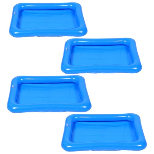 HOOTNEE 4 Stück Aufblasbarer Fischereibecken Poolspielzeug Für Sommerliches Strandspielzeug Für Den Strand Im Freien Sommerspielzeug Für Draußen Enflatable Pool PVC Blau von HOOTNEE