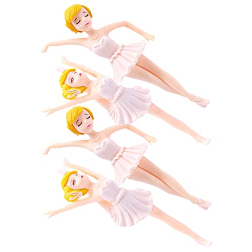 HOOTNEE 4 Stück Ballerina Mädchen Ornamente, Tanzende Cupcake Topper, Ballett Mädchen Skulptur, Miniaturfiguren, Tanzende Mädchenstatuen, Tanzende Figur, Balletttänzerin Statue, HOOTNEE 4 Stück Ballerina Mädchen Ornamente, Tanzende Cupcake Topper, Ballett Mädchen Skulptur, Miniaturfiguren, Tanzende Mädchenstatuen, Tanzende Figur, Balletttänzerin Statue, von HOOTNEE