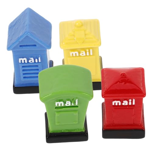 HOOTNEE 4 Stück Box Gartenbau Und Landschaftsbau Mini Briefkästen Miniatur Puppenhaus Zubehör Briefkasten Puppenhaus Miniaturen Winzige Ornamente Miniaturen Dinge Tiny House Zubehör von HOOTNEE