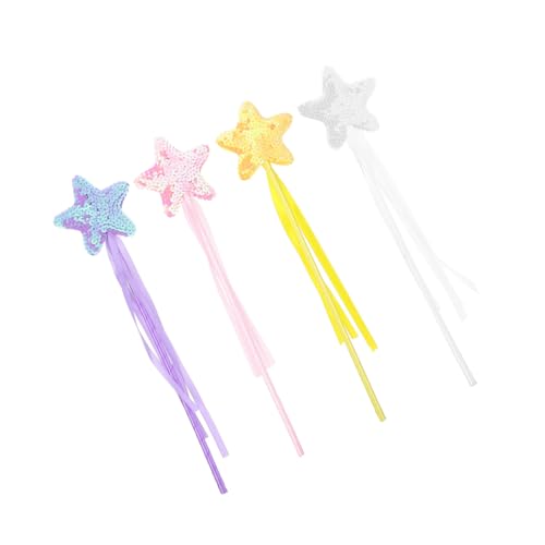 HOOTNEE 4 Stück Glitzernde Feenstäbe Magische Zauberstäbe für Requisiten für Cosplay und Bühnenaufführungen HOOTNEE 4 Stück Glitzernde Feenstäbe Magische Zauberstäbe für Requisiten für Cosplay und Bühnenaufführungen von HOOTNEE