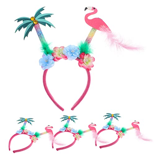 HOOTNEE 4 Stück Hawaiian Party Kopfschmuck Teiliges Stirnband mit Flamingo und Kokospalme für Strand und Luau Partys für Kostüme und Feierlichkeiten Farbenfroh und Langlebig HOOTNEE 4 Stück Hawaiian Party Kopfschmuck Teiliges Stirnband mit Flamingo und Kokospalme für Strand und Luau Partys für Kostüme und Feierlichkeiten Farbenfroh und Langlebig von HOOTNEE