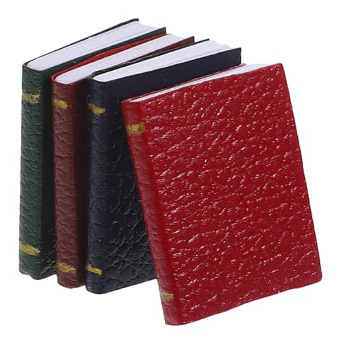 HOOTNEE 4 Stück Maßstab Teiliges Notizbuch Dekorationen für Kreative Spielszene für Puppenhaus Sammlungen und Fantasievolles von HOOTNEE