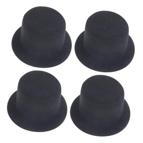 HOOTNEE 4 Stück Mini-Hut dekorative Minihüte kleine Zylinder zum Basteln formelle Hutdekorationen Miniaturhüte Puppenhut Partyzubehör Top Hut DIY Haardekoration Hüte Stoff Schwarz HOOTNEE 4 Stück Mini-Hut dekorative Minihüte kleine Zylinder zum Basteln formelle Hutdekorationen Miniaturhüte Puppenhut Partyzubehör Top Hut DIY Haardekoration Hüte Stoff Schwarz von HOOTNEE
