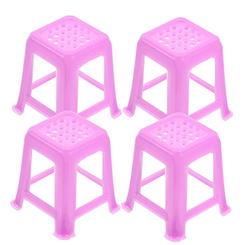 HOOTNEE 4 Stück Mini Stuhl, Modell, Puppenhaus Zubehör, Winzige Möbel, Miniatur Hocker, Figur, Mini Möbelmodell, Mini Haushocker, Kleiner Plastikhocker, Modell, Miniatur Stuhl, Puppenhaus HOOTNEE 4 Stück Mini Stuhl, Modell, Puppenhaus Zubehör, Winzige Möbel, Miniatur Hocker, Figur, Mini Möbelmodell, Mini Haushocker, Kleiner Plastikhocker, Modell, Miniatur Stuhl, Puppenhaus von HOOTNEE