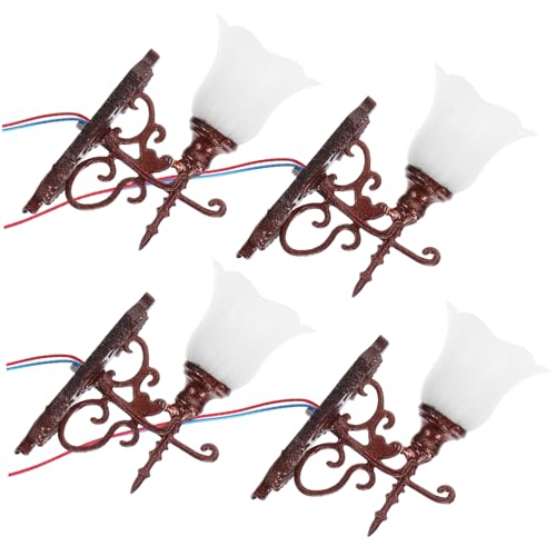 HOOTNEE 4 Stück Miniatur Wandlampen Modell Antike LED Wandleuchten für Puppenhaus Sandtischdekoration Warmes Licht für Mikrolandschaften Einzigartige DIY Beleuchtung für Kinderzimmer HOOTNEE 4 Stück Miniatur Wandlampen Modell Antike LED Wandleuchten für Puppenhaus Sandtischdekoration Warmes Licht für Mikrolandschaften Einzigartige DIY Beleuchtung für Kinderzimmer von HOOTNEE