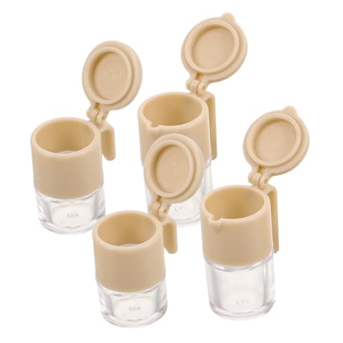 HOOTNEE 4 Stück Miniatursimulationsöltopf Puppenhaus-Vorratsgläser Mini-Öltopf Mini-Gewürzdosen Küchenzubehör winziger Salzstreuer Gewürzglas mit Löffel Dollhouse Kitchenware Plastik Beige HOOTNEE 4 Stück Miniatursimulationsöltopf Puppenhaus-Vorratsgläser Mini-Öltopf Mini-Gewürzdosen Küchenzubehör winziger Salzstreuer Gewürzglas mit Löffel Dollhouse Kitchenware Plastik Beige von HOOTNEE