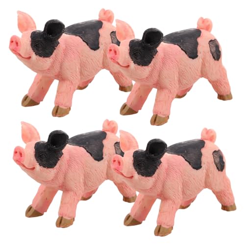 HOOTNEE 4 Stück Niedliche Mini Schweinefiguren aus Kunstharz Realistische Tierornamente für Puppenhaus Dekoration Charmante für Zuhause und Büro Glücksschweinchen für Sammler HOOTNEE 4 Stück Niedliche Mini Schweinefiguren aus Kunstharz Realistische Tierornamente für Puppenhaus Dekoration Charmante für Zuhause und Büro Glücksschweinchen für Sammler von HOOTNEE