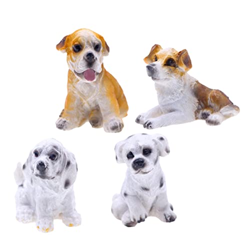 HOOTNEE 4 Stück Teiliges Figuren Resin Haustier Ornamente für Puppenhaus Garten Bonsai Dekoration Perfektes von HOOTNEE