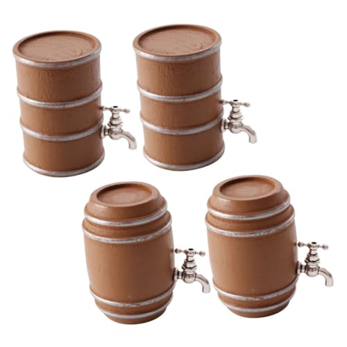 HOOTNEE 4 Stück Teiliges Holz Weinfass Realistische Bierfass Figuren für Garten DIY Projekte und Oktoberfest Dekoration für Feengärten und Mikro Landschaften HOOTNEE 4 Stück Teiliges Holz Weinfass Realistische Bierfass Figuren für Garten DIY Projekte und Oktoberfest Dekoration für Feengärten und Mikro Landschaften von HOOTNEE