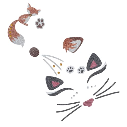 HOOTNEE 4 Stück Tiergesichtsaufkleber, Süße Gesichts Make Up Aufkleber, Gesichtsaufkleber Für Frauen HOOTNEE 4 Stück Tiergesichtsaufkleber, Süße Gesichts Make Up Aufkleber, Gesichtsaufkleber Für Frauen von HOOTNEE
