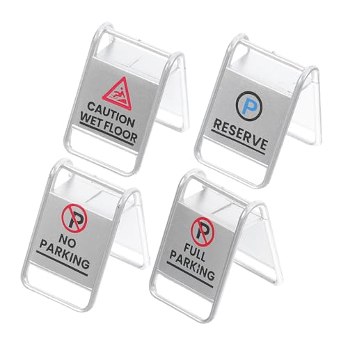 HOOTNEE 4 Stück Verkehrszeichen Spielset für Teiliges zur Verkehrssimulation für Verkehrserziehung und Sicheres Kompakt und Tragbar aus Robustem Material Gefertigt von HOOTNEE