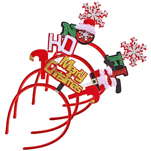 HOOTNEE 4 Stück Weihnachts Haarreifen aus Filz Dekorative Xmas Haarschmuck für Erwachsene und Bezaubernde Haarbänder für Festliche Anlässe und Weihnachtsfeiern von HOOTNEE