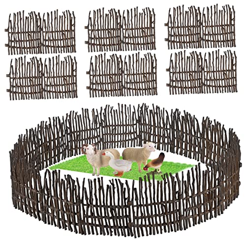 HOOTNEE 40 STK der Zaun fokussiert kinderzaun Craft Bauernhofzaunspielzeug aus Kunststoff Kleiner Zaunrand Spielzeuge Bauernhof Zaun Spielzeug Zaunstützen Mini Zubehör schmücken Modell PVC von HOOTNEE