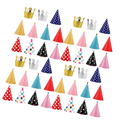 HOOTNEE 44st Cartoon-papierhut Schicker Papierhut Party-papierkappe Papierhüte Für Die Erste Geburtstagsfeier Mützen Für Babys Geburtstagsparty-hut Lustig Kind Ziehen Sie Die Flagge von HOOTNEE