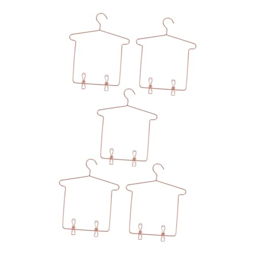 HOOTNEE 5 Sätze Kleiderbügel für Puppen Roségold Hosen und Rockhalter mit Clips Puppenzubehör für Puppenhausmöbel zum Organisieren von Puppenoutfits HOOTNEE 5 Sätze Kleiderbügel für Puppen Roségold Hosen und Rockhalter mit Clips Puppenzubehör für Puppenhausmöbel zum Organisieren von Puppenoutfits von HOOTNEE