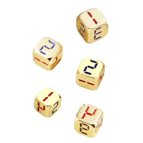HOOTNEE 5 Stück Goldene Zahlenwürfel Partyspiele Kleine Tischspiele Große Würfel Partywürfel Brettspielwürfel Tragbare Metallwürfel Würfel Mit Abgerundeten Ecken Unterhaltungswürfel HOOTNEE 5 Stück Goldene Zahlenwürfel Partyspiele Kleine Tischspiele Große Würfel Partywürfel Brettspielwürfel Tragbare Metallwürfel Würfel Mit Abgerundeten Ecken Unterhaltungswürfel von HOOTNEE