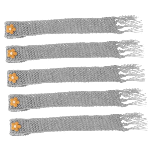 HOOTNEE 5 Stück Kleiner Wollschal, Gestrickt, Mini Puppenzubehör, Kawaii Minischal, Kawaii Puppenschal, Mini Hauszubehör, Miniatur Partyschal, Puppenzubehör, Partygeschenk, Kleiner Schal, von HOOTNEE