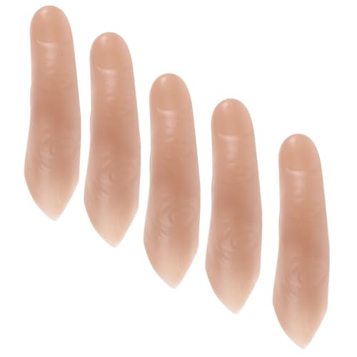HOOTNEE 5 Stück Simulation gefälschter Fingerabdeckung gefälschte Fingerstütze Trick Fake Finger Zauberer Requisite Fake-Finger-Trick-Requisite Bühnenleistungsprop Gimmick-Requisite Vinyl HOOTNEE 5 Stück Simulation gefälschter Fingerabdeckung gefälschte Fingerstütze Trick Fake Finger Zauberer Requisite Fake-Finger-Trick-Requisite Bühnenleistungsprop Gimmick-Requisite Vinyl von HOOTNEE