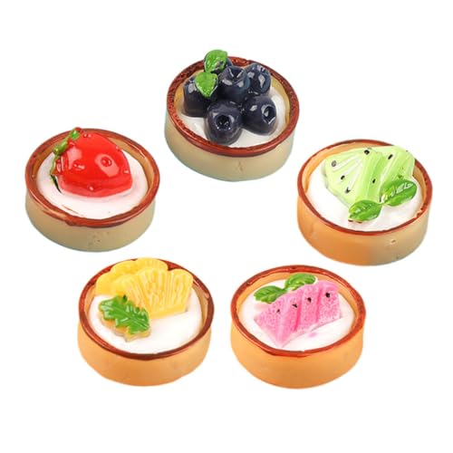 HOOTNEE 5 Stück Simulierte Kuchendekorationen, Künstliche Kuchen, Gefälschte Kleine Kuchen, Partyzubehör, Kuchenmodell, Lebensechte Kuchen, Künstliche Dessertdekoration, Kleine von HOOTNEE