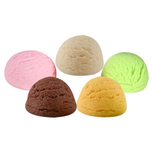 HOOTNEE 5 Stück Teiliges Künstliche Eiskugeln als Fotorequisite Bunte Simulation Langlebiges PVC Material Realistische EIS Deko für Showcases und Vielseitige Präsentationen von HOOTNEE
