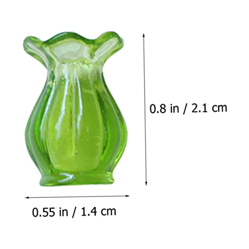 HOOTNEE 5 Stück Teiliges Miniatur Vase Realistische Puppenhaus Dekoration Moderne Kleine Deko Vasen für Wohnzimmer Glatte Oberfläche Langlebig für Tisch und Wohnraumgestaltung von HOOTNEE