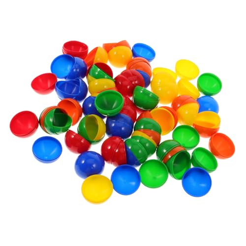 HOOTNEE 50 Stück Ball Tombola Ziehbälle, Befüllbare Plastikbälle, Hohle Plastikbälle, Hohlkugeln, Plastikkugeln, Partybälle, Kleine Plastikbälle, Plastikbälle Für Spiele von HOOTNEE