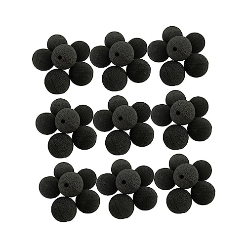 HOOTNEE 50 Stücke Schwamm Clown Nase Schwarz für Jungen und Mädchen Erwachsene Party Favors Party Dress-up Halloween Weihnachten von HOOTNEE