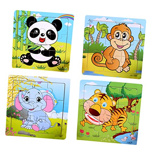 HOOTNEE 5St Kinderspielzeug Rätsel für Erwachsene Tiere Spielzeug Holzpuzzle Lernspielzeug Casual lässige Spielzeuge Kinder rätsel Früherziehungsspielzeug Puzzle-Spielzeug hölzern Bambus von HOOTNEE