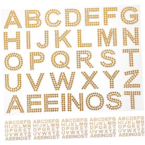 HOOTNEE Strass-Aufkleber-Set englische Buchstaben-Aufkleber Selbstklebende Glitzer-Aufkleber für Dekoration Taschen Tassen und Kleidung HOOTNEE Strass-Aufkleber-Set englische Buchstaben-Aufkleber Selbstklebende Glitzer-Aufkleber für Dekoration Taschen Tassen und Kleidung von HOOTNEE