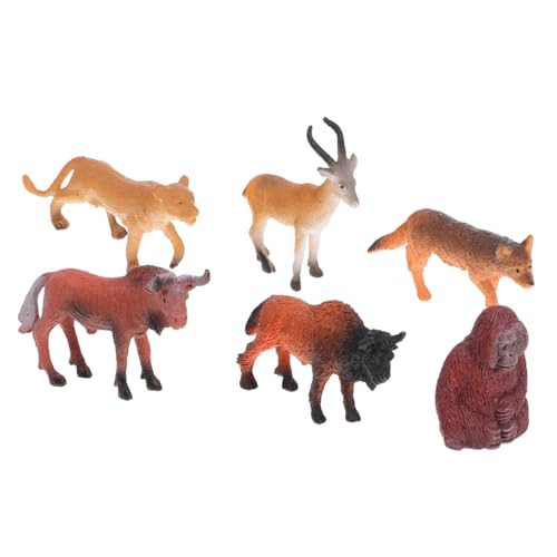 HOOTNEE 6er Satz Simulationstiere Aus Plastik Afrikanische Tierfiguren Mini Wildtier Dekorationen Für Schreibtisch Spielzeug HOOTNEE 6er Satz Simulationstiere Aus Plastik Afrikanische Tierfiguren Mini Wildtier Dekorationen Für Schreibtisch Spielzeug von HOOTNEE