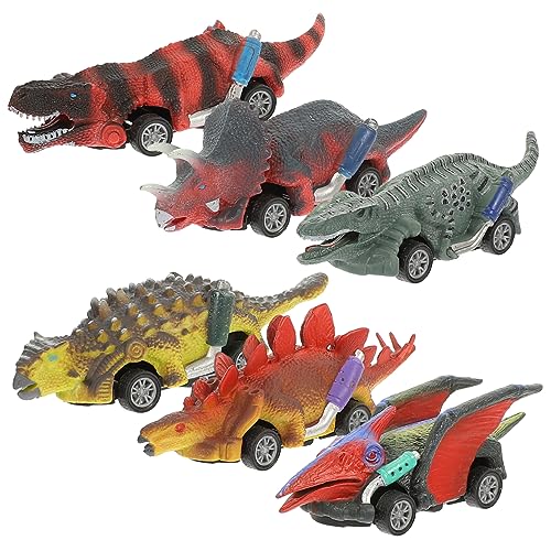HOOTNEE 6 Stück Dinosaurier Auto Teiliges Rückziehspielzeug für Jungen und Dinosaurier Fahrzeuge für Kindergeburtstag Leicht und Robust Kleine Hände HOOTNEE 6 Stück Dinosaurier Auto Teiliges Rückziehspielzeug für Jungen und Dinosaurier Fahrzeuge für Kindergeburtstag Leicht und Robust Kleine Hände von HOOTNEE