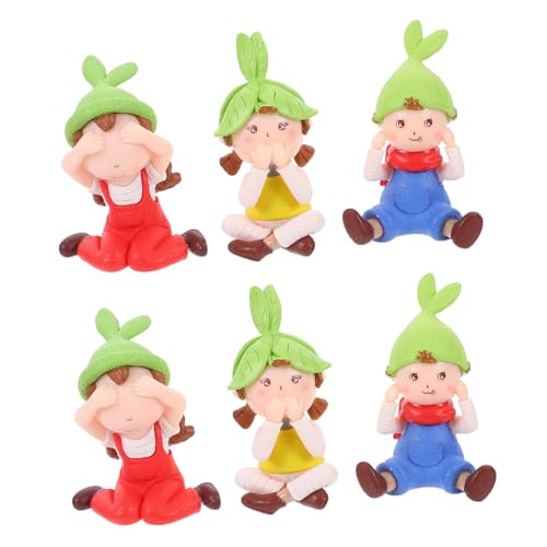 HOOTNEE 6 Stück Doll Figurinen Süße Cartoon Ornamente für Auto Büro und Zuhause Robustes und Sicheres Kunststoffmaterial oder HOOTNEE 6 Stück Doll Figurinen Süße Cartoon Ornamente für Auto Büro und Zuhause Robustes und Sicheres Kunststoffmaterial oder von HOOTNEE