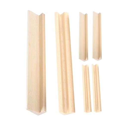 HOOTNEE 6 Stück Holz Domino Tabletts Multifunktionale Holz Buchstabenständer für Basteln und Spiel Mexican Train Domino Halter Stabiler Tischaufsteller Kreative DIY Holzbuchstaben für von HOOTNEE