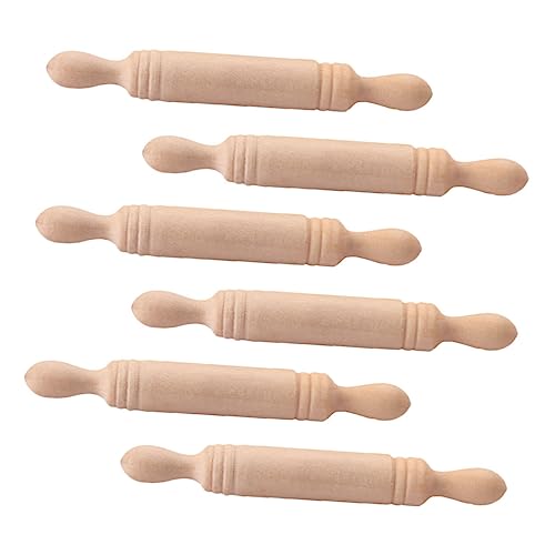 HOOTNEE 6 Stück Nudelholz aus Holz Teiliges Zubehör für Puppenhaus für Mini Küchen Lernspielzeug Kognitiven Fähigkeiten von Kindern Miniaturliebhaber HOOTNEE 6 Stück Nudelholz aus Holz Teiliges Zubehör für Puppenhaus für Mini Küchen Lernspielzeug Kognitiven Fähigkeiten von Kindern Miniaturliebhaber von HOOTNEE