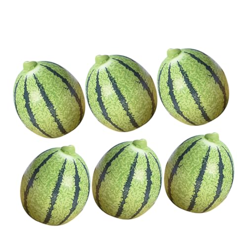 HOOTNEE 6 Stück Simuliertes Wassermelonen Obstmodell, Mini Gefälschte Früchte, Dekorative Künstliche Früchte, Realistische Künstliche Früchte, Wassermelonen Requisite, Simulationsfrüchte, von HOOTNEE