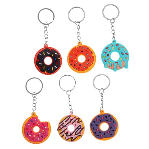 HOOTNEE 6 Stück Teiliges Donut Schlüsselanhänger PVC Weichgummi Anhänger Kreatives Design Niedlicher Taschenanhänger für Mädchen und Freunde HOOTNEE 6 Stück Teiliges Donut Schlüsselanhänger PVC Weichgummi Anhänger Kreatives Design Niedlicher Taschenanhänger für Mädchen und Freunde von HOOTNEE