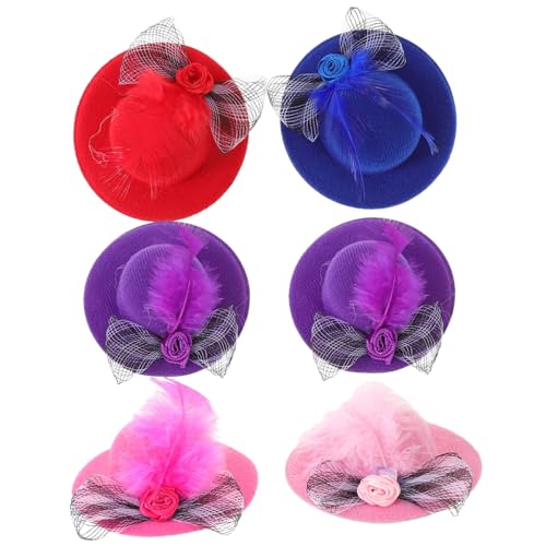 HOOTNEE 6 Stück Teiliges Mini Hut für Teeparty Haaraccessoires für Puppen DIY Kopfbedeckungen für Kreative Projekte und Festlichkeiten für Puppenhaus Dekorationen HOOTNEE 6 Stück Teiliges Mini Hut für Teeparty Haaraccessoires für Puppen DIY Kopfbedeckungen für Kreative Projekte und Festlichkeiten für Puppenhaus Dekorationen von HOOTNEE