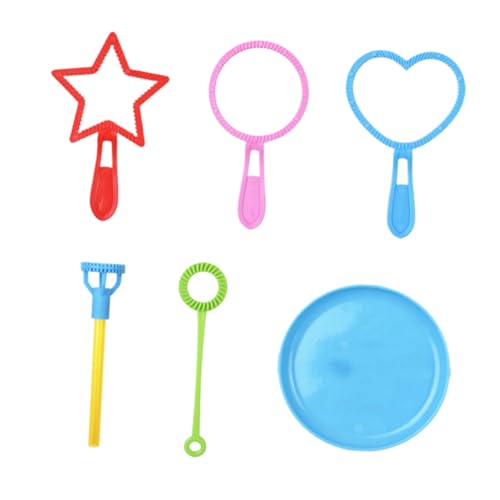 HOOTNEE 6 Stück Teiliges Seifenblasenstab Set für Buntes Outdoor Bubble Maker Leicht Bruchsicher Sicher für Ab Jahren für Party und Spielspaß im Freien Zufällige Farbe Zufällige Farbe von HOOTNEE