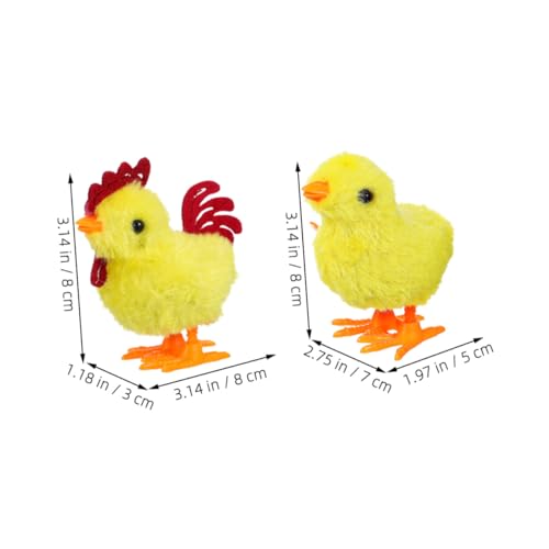 HOOTNEE 6 Stück Teiliges Wind up Mechanisch Aufziehbare Bunte Plüschküken für Ostern und Partygeschenke Springende Hühnchen als Dekoratives Kindgerechtes Indoor von HOOTNEE