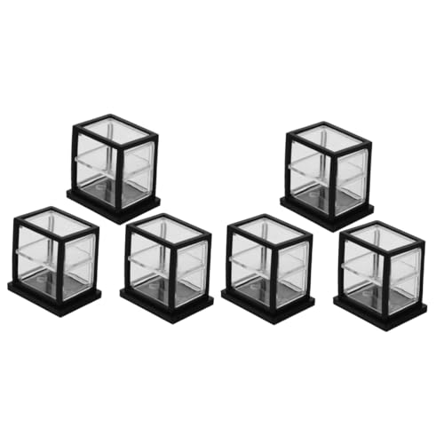 HOOTNEE 6 Stück Transparente Vitrine, Mini Dessertschrank, Mini Bäckereischrank, Miniatur Kuchenvitrinen, Miniaturschränke, Mini Ladenschrank, Puppenhaus Miniaturen, Puppenhaus Dekoration HOOTNEE 6 Stück Transparente Vitrine, Mini Dessertschrank, Mini Bäckereischrank, Miniatur Kuchenvitrinen, Miniaturschränke, Mini Ladenschrank, Puppenhaus Miniaturen, Puppenhaus Dekoration von HOOTNEE