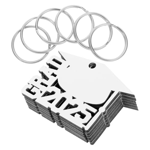 HOOTNEE 6 Stücke 2025 Wärme Transfer Schlüssel Kette Sublimation Blank Schlüsselanhänger Sublimation Keychain Sublimation Blanks Schlüsselanhänger von HOOTNEE