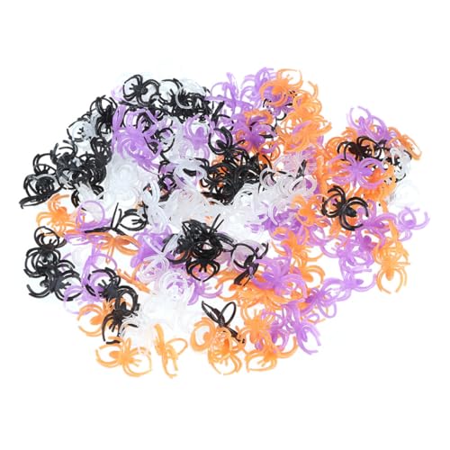 HOOTNEE 60 Stück Lustige Kunststoffringe Fingerfarbene Spinnenringe Spinnen Partyringe Cartoon Ringe Für Mädchen Dekoration Der Ring Kinderspielzeugring Halloween Kunststoff von HOOTNEE