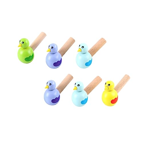 HOOTNEE 6Stücke Holz Vogel Pfeife Cartoon Pfeife für Bildung und Freizeit Fördert Hörfähigkeiten und Spielspaß aus Langlebigem Holz Gefertigt von HOOTNEE