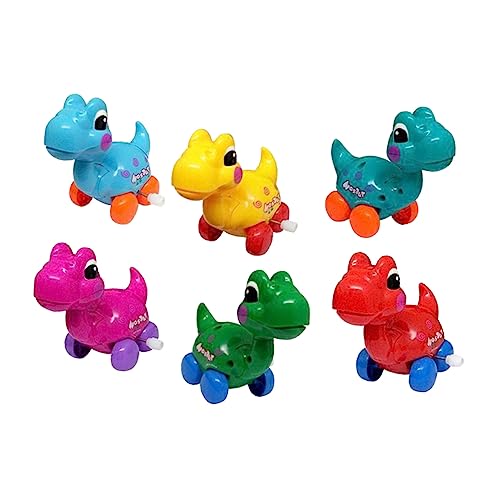 HOOTNEE Niedliche Aufzieh-Dinosaurier- 6 Stück Uhrwerk- Für Beweglicher Für Ostergeschenke Zufällige Farbe von HOOTNEE
