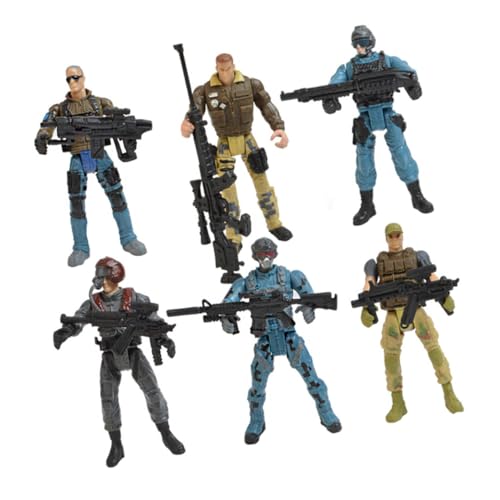 HOOTNEE 6st Polizeimodell Zur Terrorismusbekämpfung Spielzeuge Modelle Spielzeug Soldat Soldatenmodell Lernspielzeug Modellspielzeug Militärische Figuren Plastik Spielzeugset Puzzle von HOOTNEE