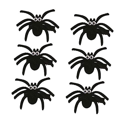 HOOTNEE 6St Spinnenhaarnadel Gothic Haarspange Halloween-Spinnen-Clip halloween haarspangen haarspange halloween Haarklammer haarschmuck Spinne Haarspange Spinnenhaar-Accessoire Mädchen von HOOTNEE